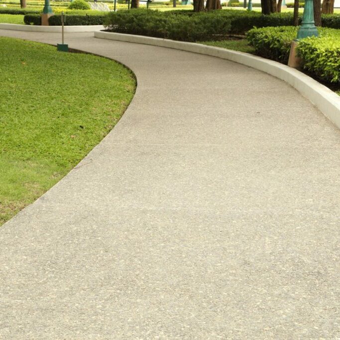 cement walkway in the park
